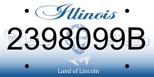2398099B Illinois License Plate