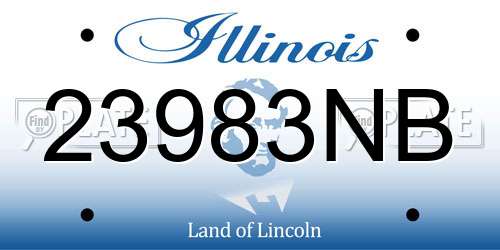 23983NB Illinois License Plate