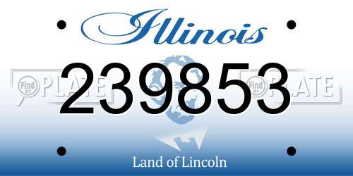 239853 Illinois License Plate