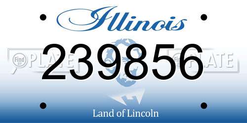 239856 Illinois License Plate