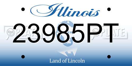23985PT Illinois License Plate