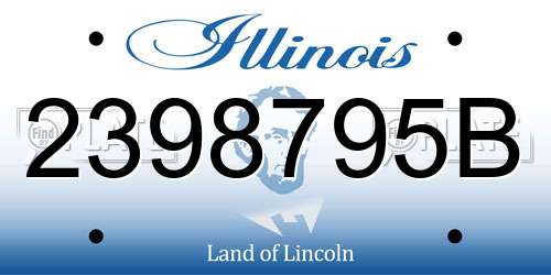2398795B Illinois License Plate