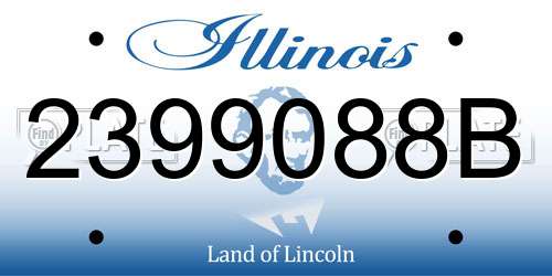 2399088B Illinois License Plate