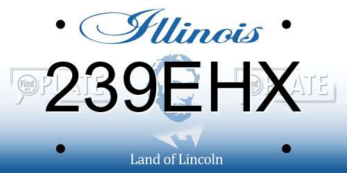 239EHX Illinois License Plate