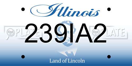 239IA2 Illinois License Plate