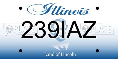 239IAZ Illinois License Plate