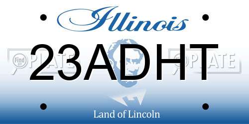 23ADHT Illinois License Plate