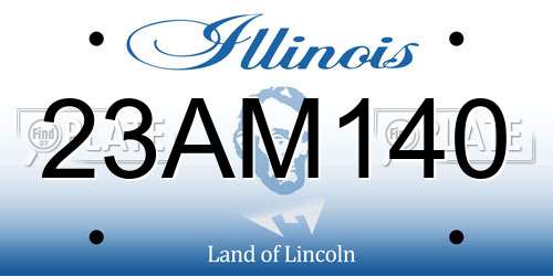 23AM140 Illinois License Plate