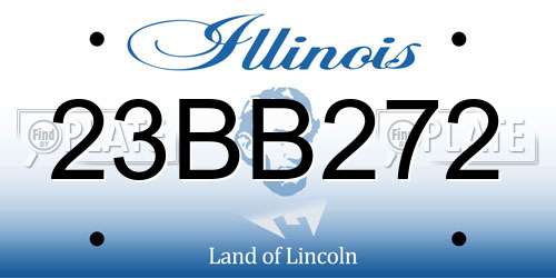 23BB272 Illinois License Plate