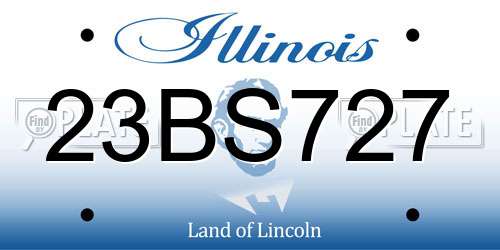 23BS727 Illinois License Plate