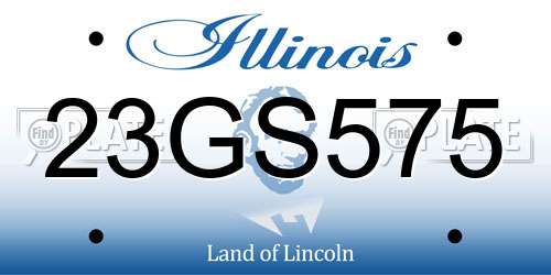23GS575 Illinois License Plate