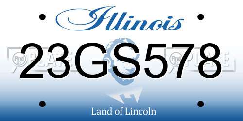 23GS578 Illinois License Plate