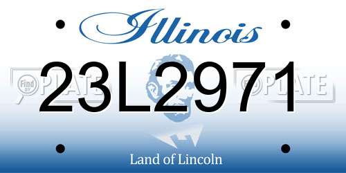 23L2971 Illinois License Plate