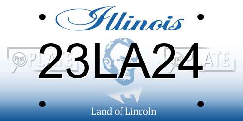 23LA24 Illinois License Plate