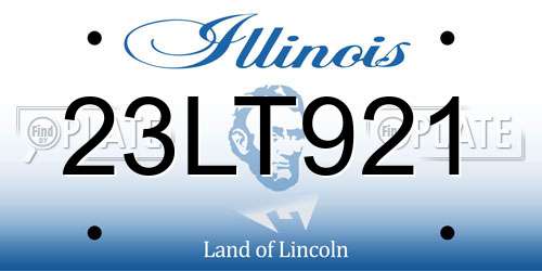 23LT921 Illinois License Plate