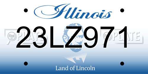 23LZ971 Illinois License Plate