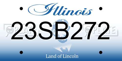 23SB272 Illinois License Plate