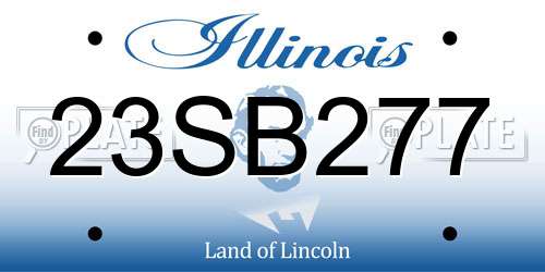 23SB277 Illinois License Plate