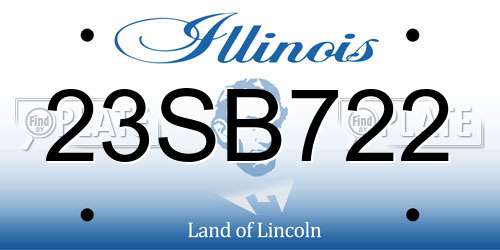 23SB722 Illinois License Plate