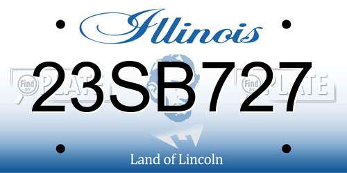 23SB727 Illinois License Plate