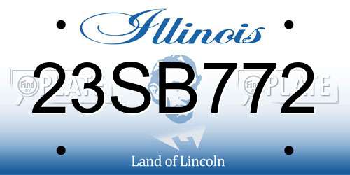 23SB772 Illinois License Plate