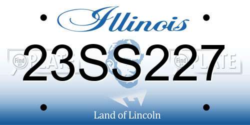 23SS227 Illinois License Plate