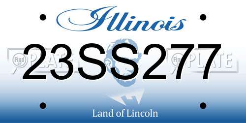 23SS277 Illinois License Plate