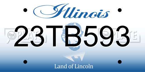 23TB593 Illinois License Plate