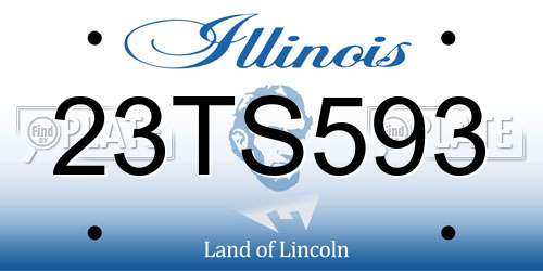 23TS593 Illinois License Plate