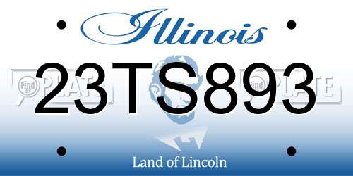 23TS893 Illinois License Plate