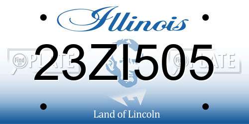 23ZI505 Illinois License Plate