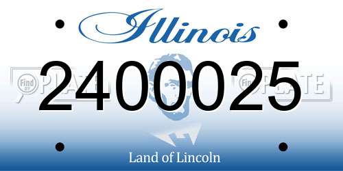 2400025 Illinois License Plate