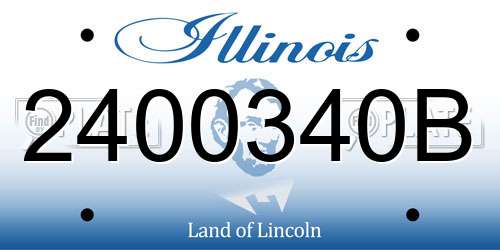 2400340B Illinois License Plate