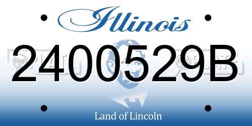 2400529B Illinois License Plate