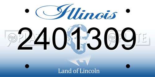 2401309 Illinois License Plate