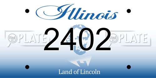 2402 Illinois License Plate