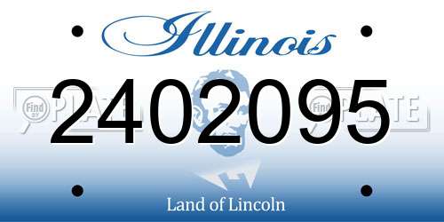 2402095 Illinois License Plate
