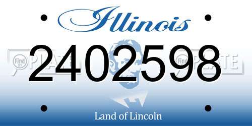 2402598 Illinois License Plate