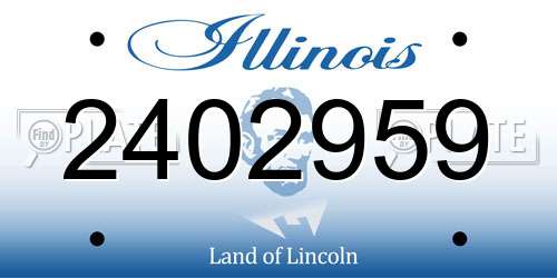 2402959 Illinois License Plate
