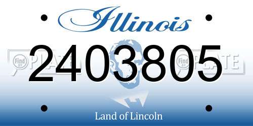 2403805 Illinois License Plate