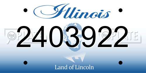 2403922 Illinois License Plate