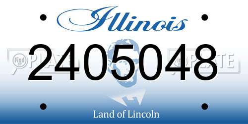 2405048 Illinois License Plate