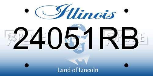 24051RB Illinois License Plate