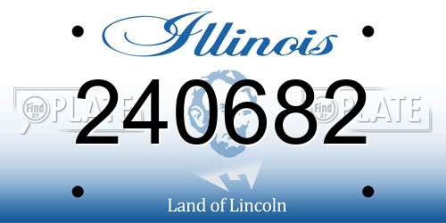 240682 Illinois License Plate