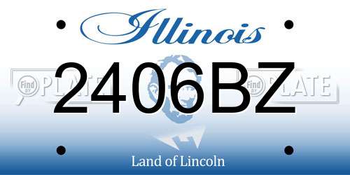 2406BZ Illinois License Plate