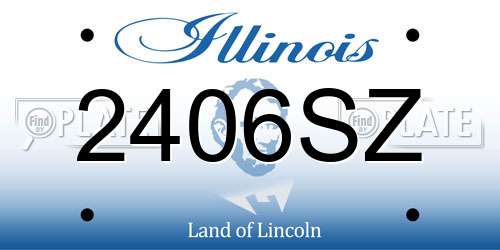 2406SZ Illinois License Plate