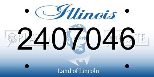 2407046 Illinois License Plate