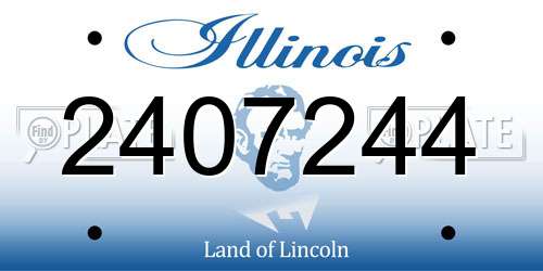 2407244 Illinois License Plate