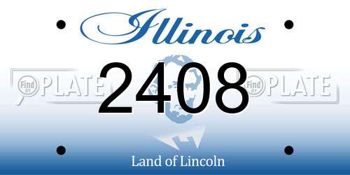 2408 Illinois License Plate