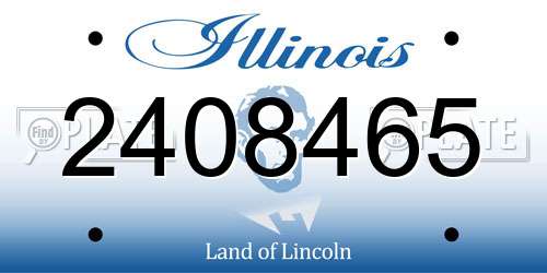 2408465 Illinois License Plate